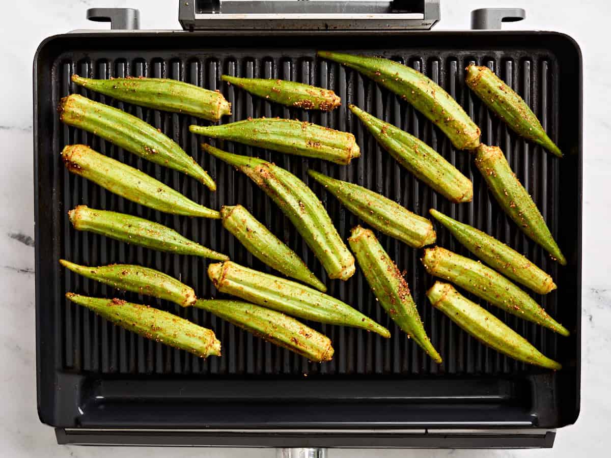Gomba seasoned on a grill.