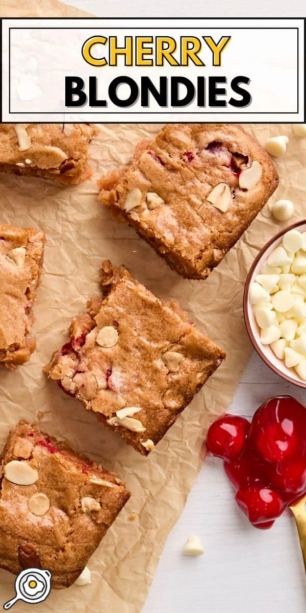 cherry blondies pin image