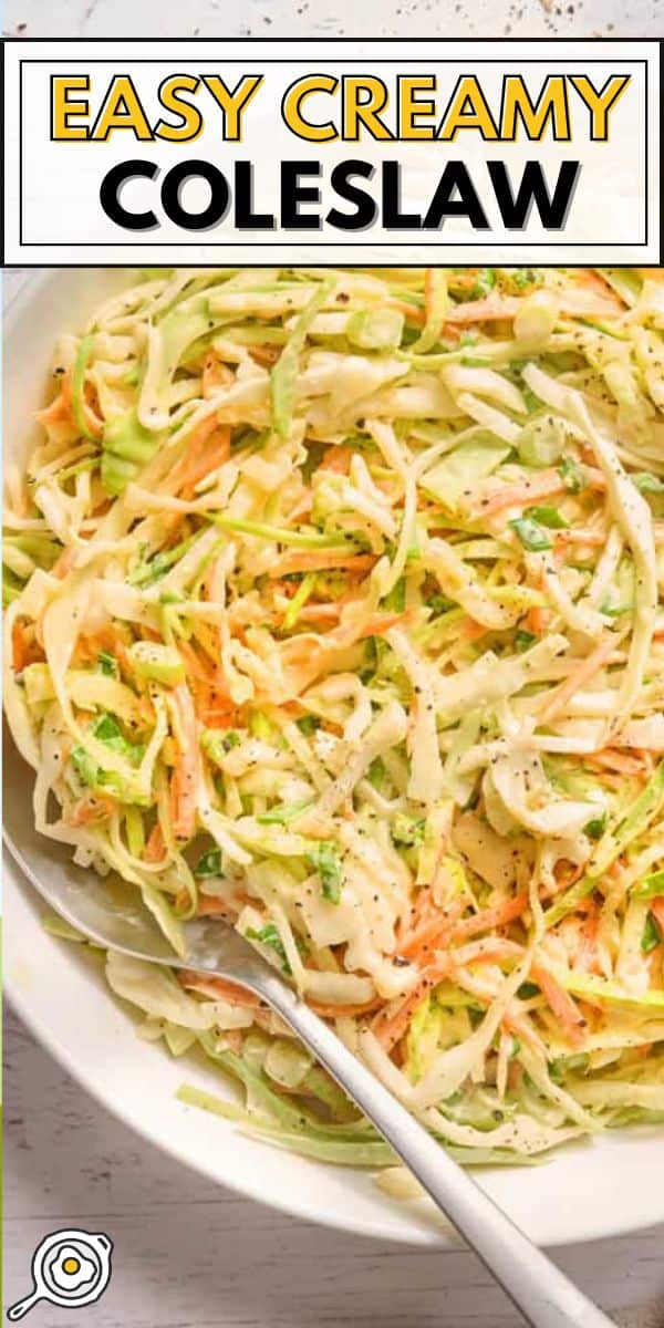 creamy coleslaw pin image
