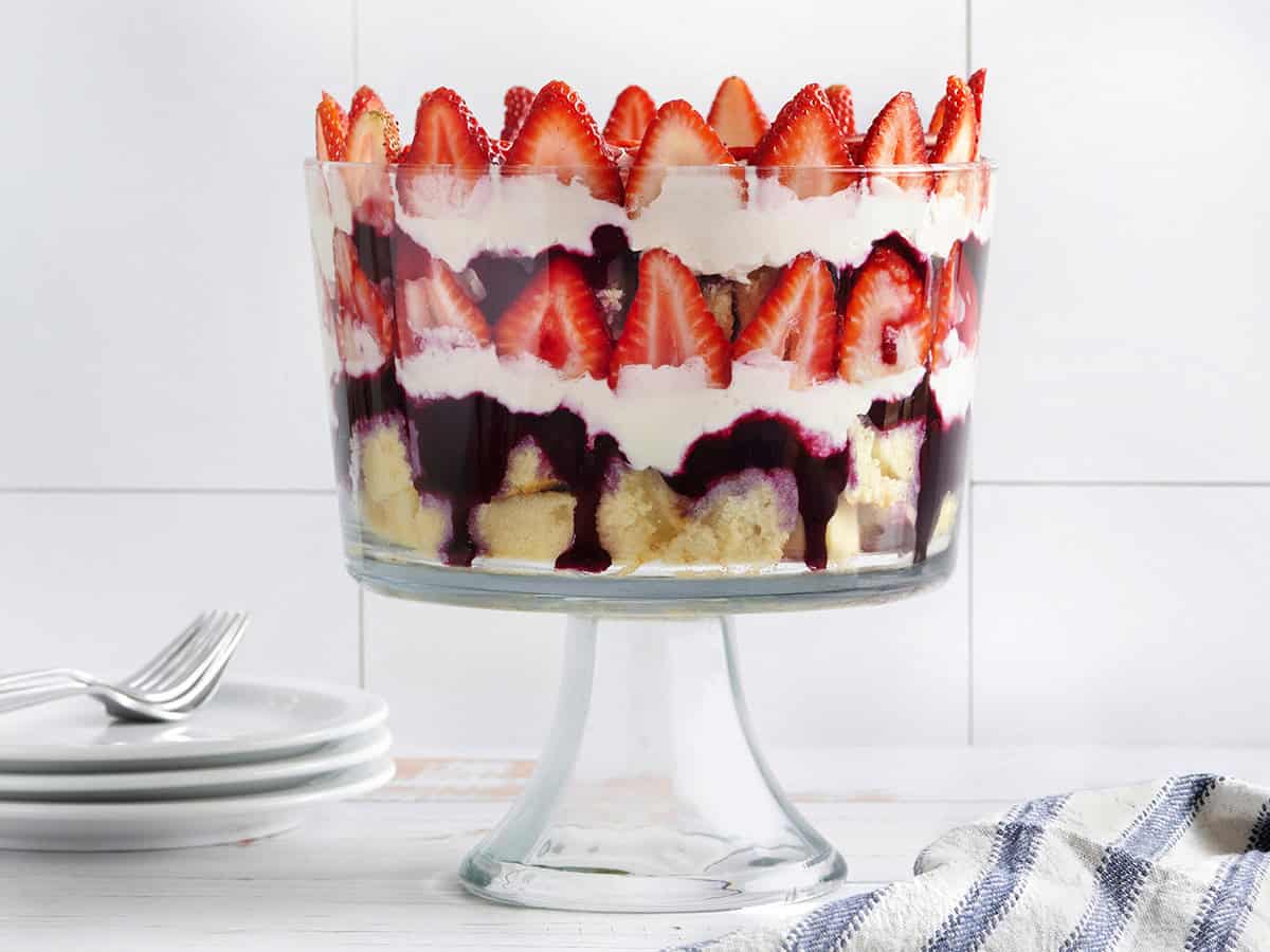 Red, White and Blue Trifle