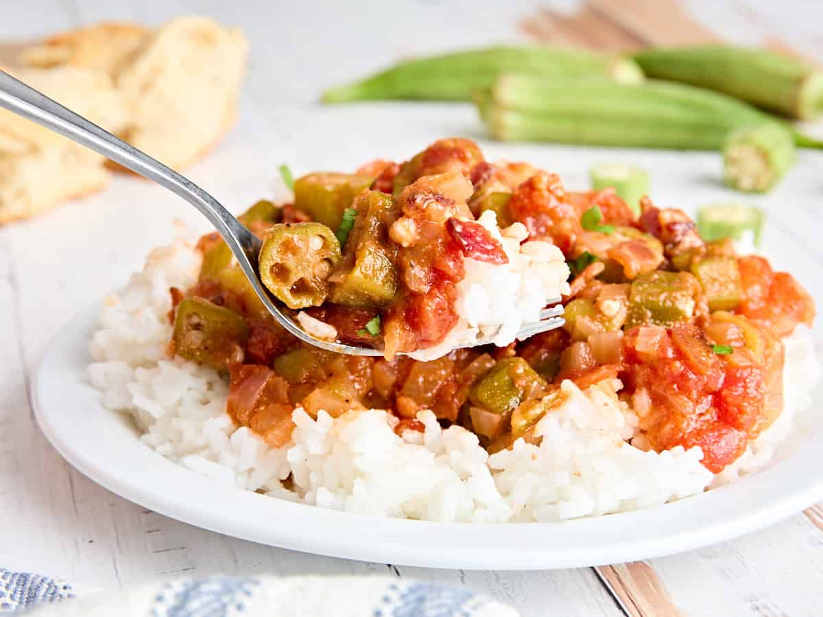 Stewed Tomatoes and Okra