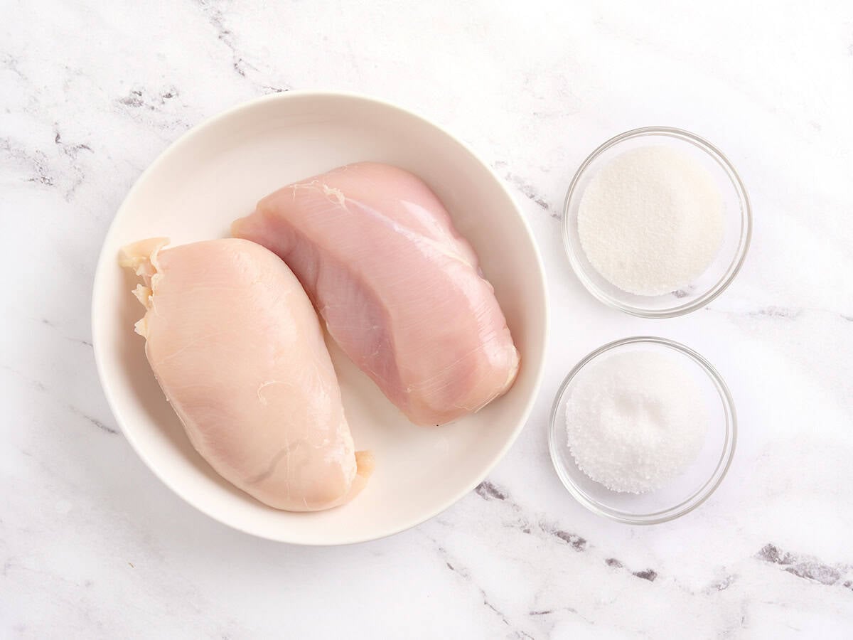 The ingredients to make grilled chicken.