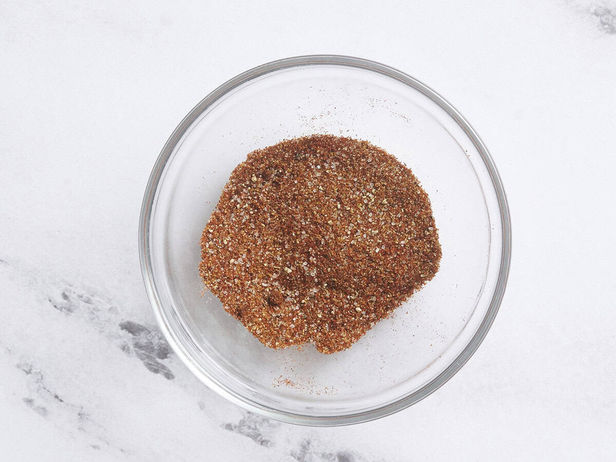 Elote pasta salad seasoning in a bowl.