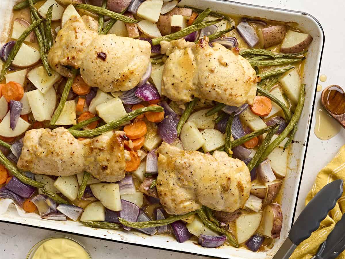 Sheet Pan Honey Mustard Chicken and Veggies
