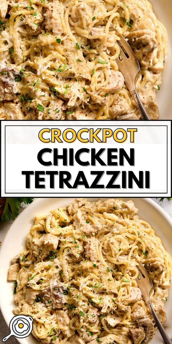 Crockpot Chicken Tetrazzini pin image