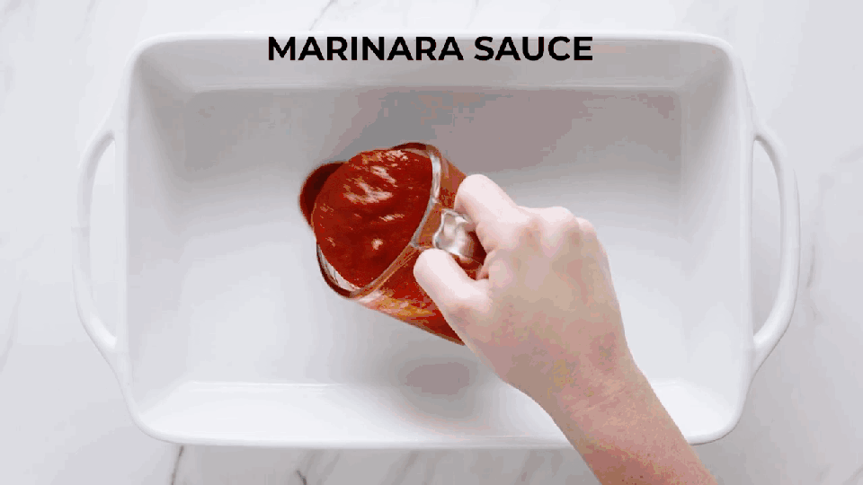 onion and marinara in the casserole