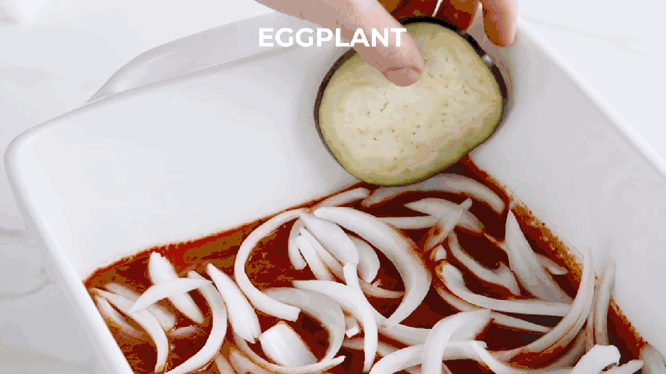 layered vegetables for ratatouille