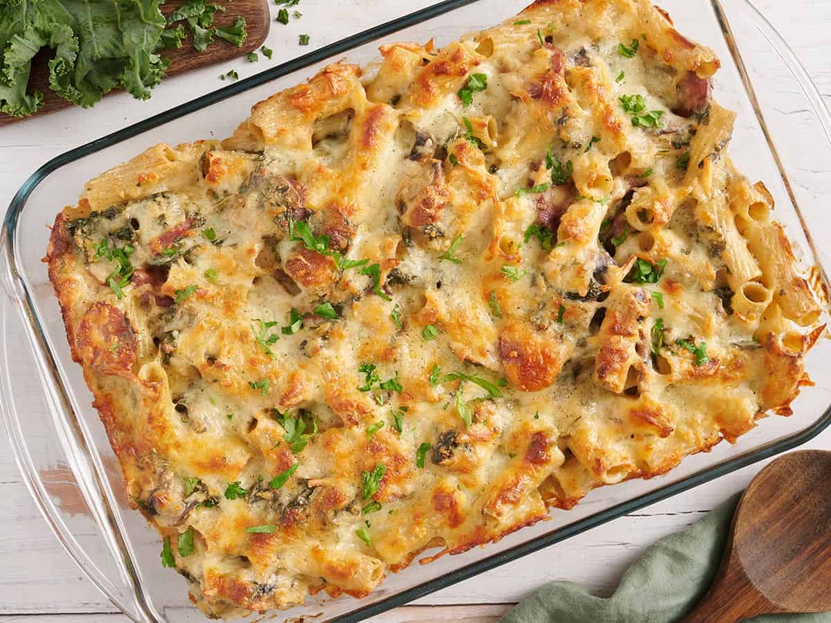 Sosis Kalkun dan Kangkung Casserole