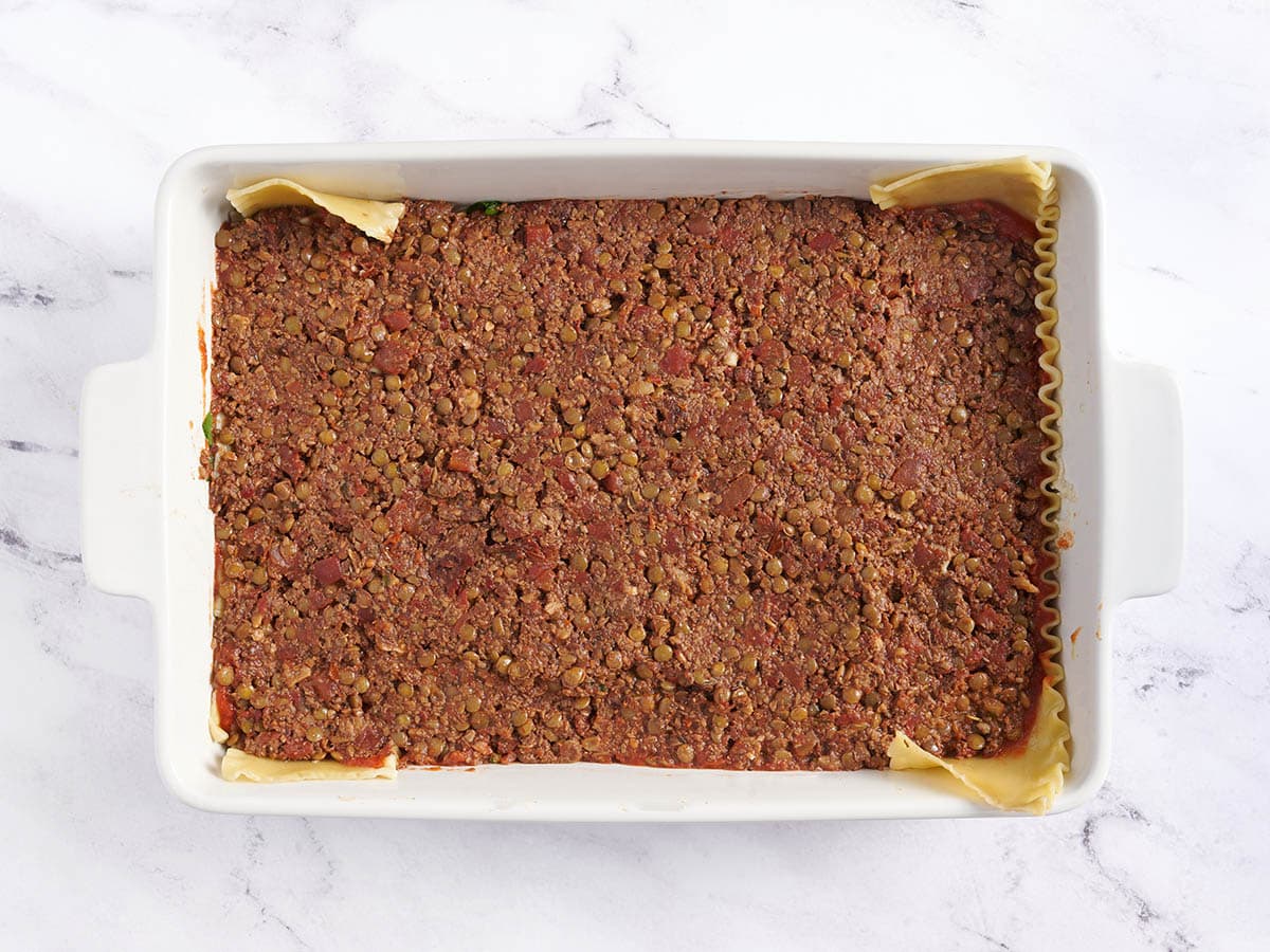 Lentil mixture layer added.