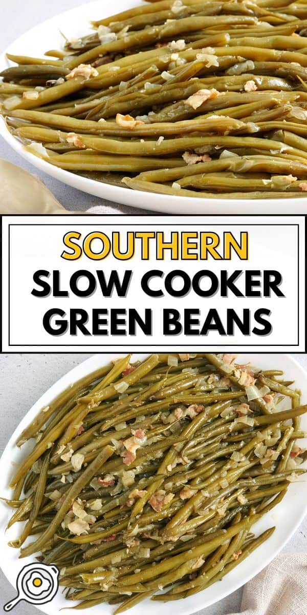 southern slow cooker green beans pin image
