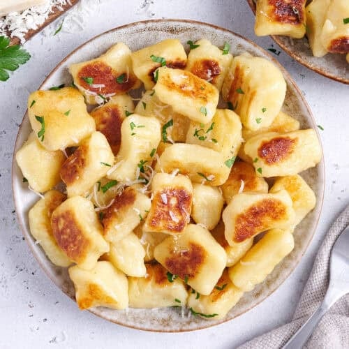 potato gnocchi plated