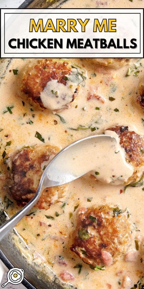 marry me chicken meatballs pin image