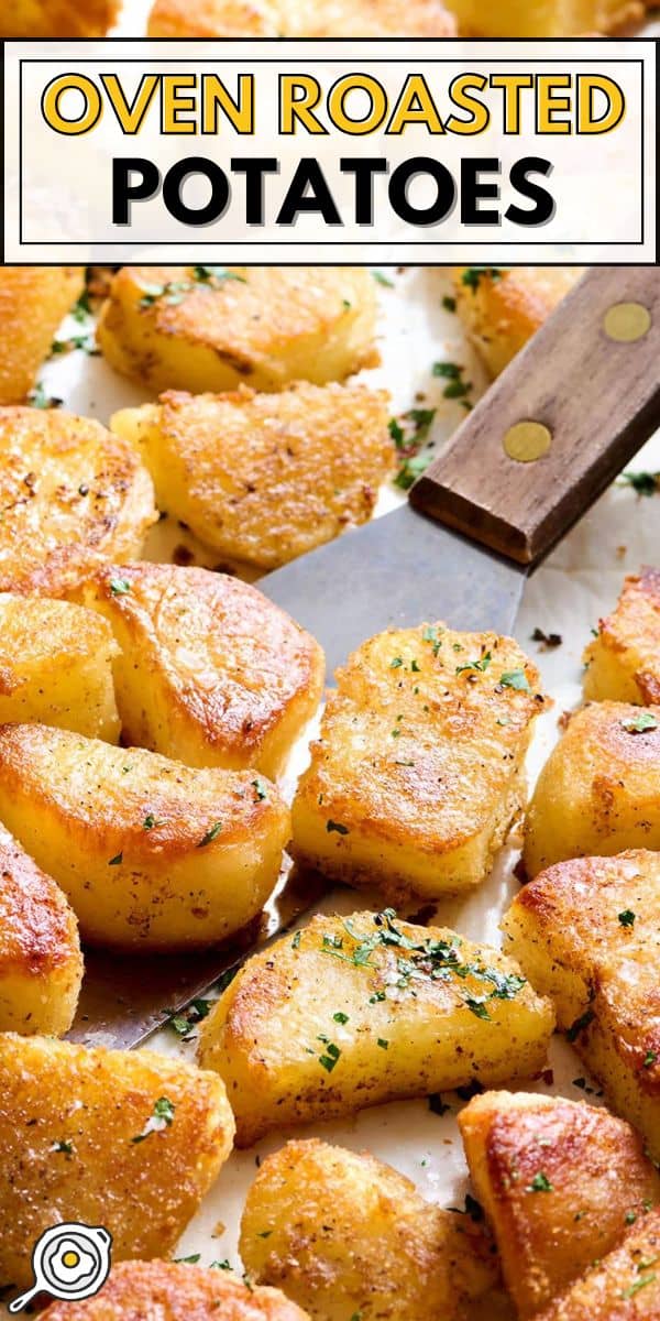 oven roasted potatoes pin image