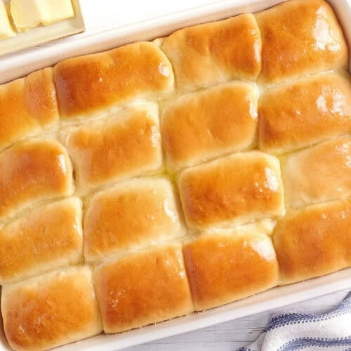 parker house rolls from overhead