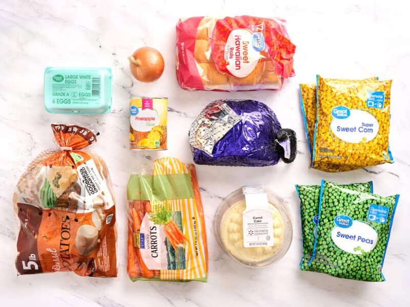 ingredients for Easter dinner