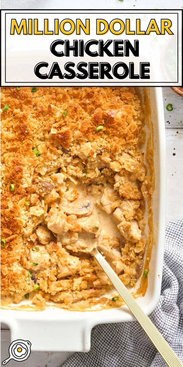 million dollar chicken casserole pin image