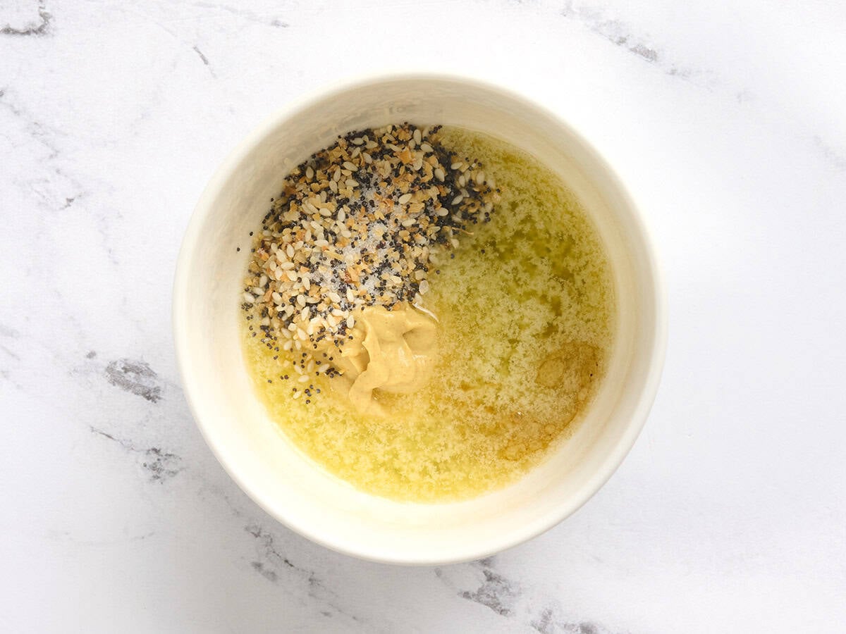 Butter topping in a mixing bowl.