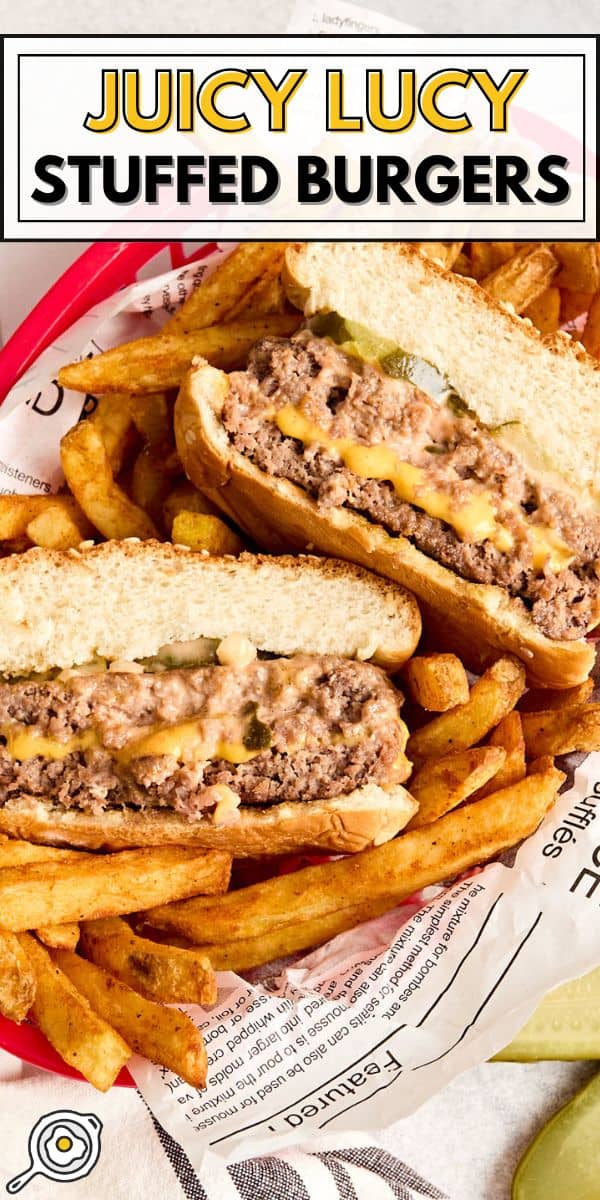 juicy lucy burgers pin image