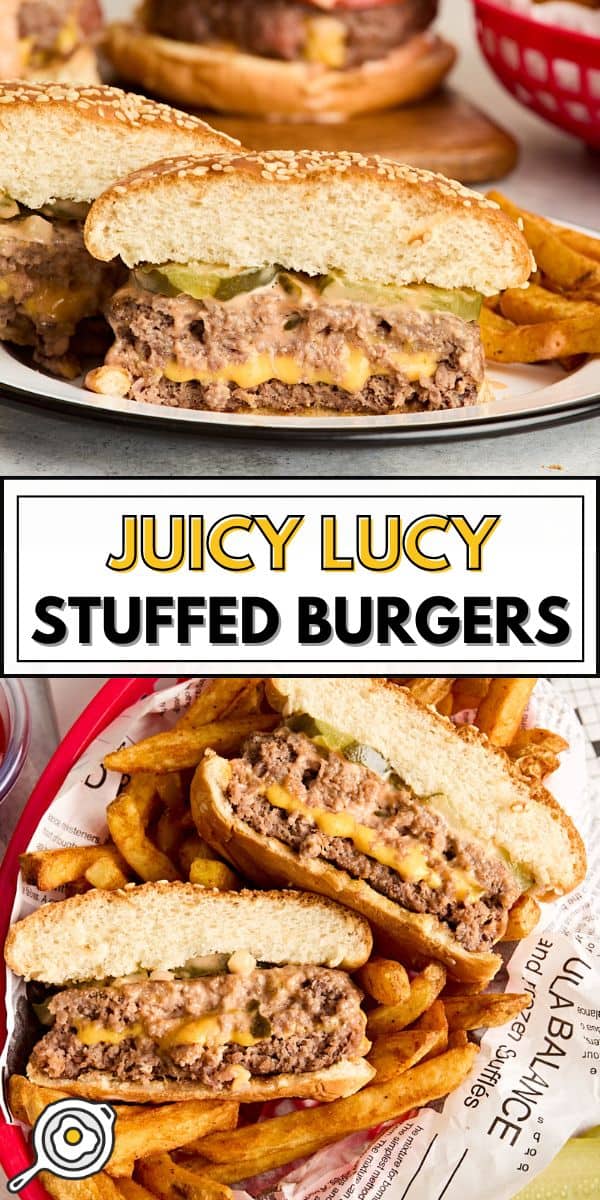 juicy lucy burgers pin image