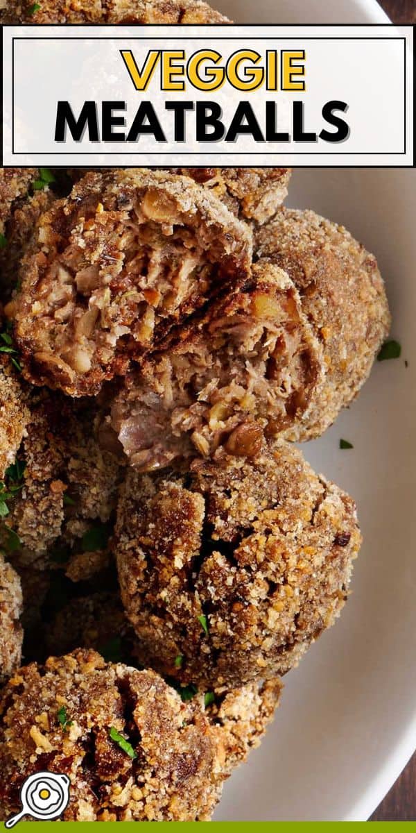 vegan meatballs pin image