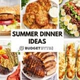 Summer dinner ideas collage image