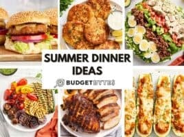 Summer dinner ideas collage image