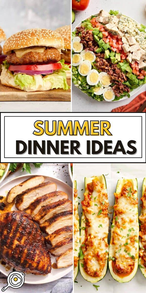 summer dinner ideas pin image