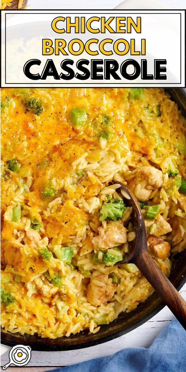chicken and broccoli casserole pin image