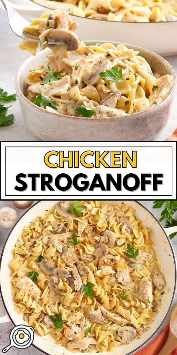chicken stroganoff pin image