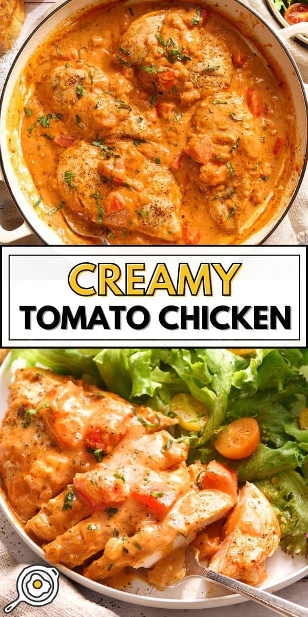 creamy tomato chicken pin image