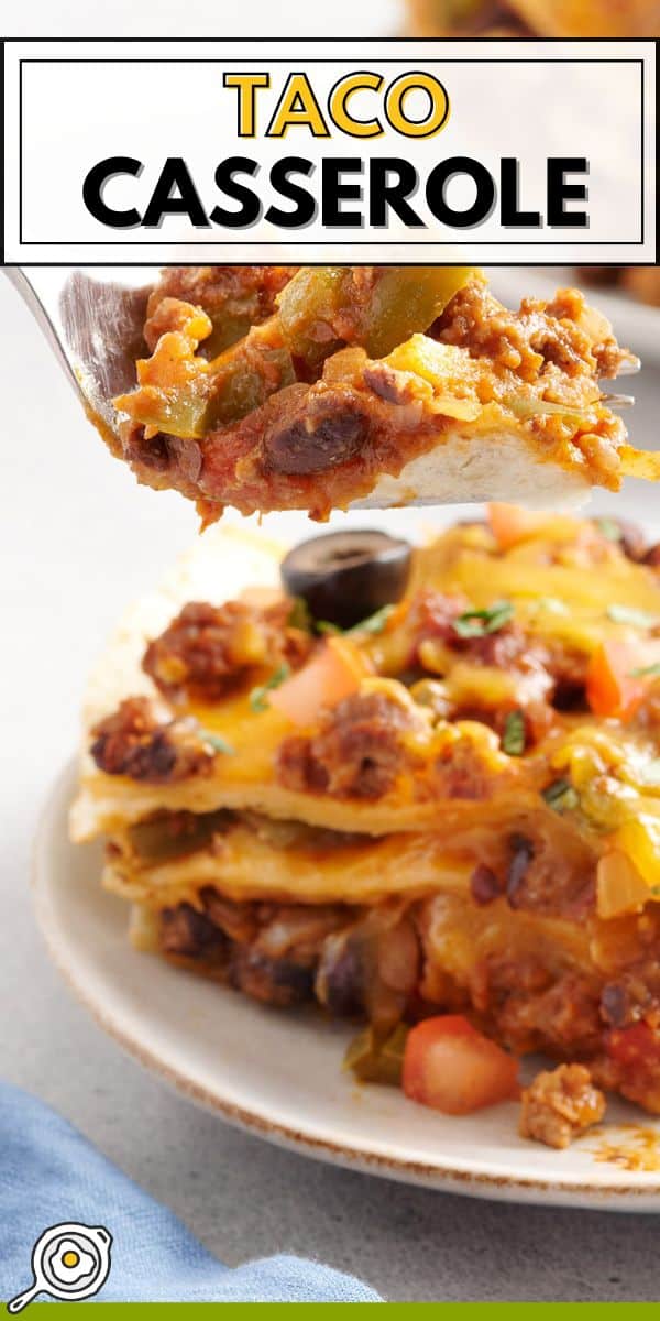 taco casserole pin image