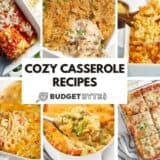 cozy casserole collage image