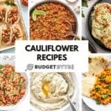 cauliflower recipes collage