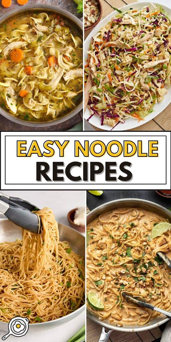 noodle recipes collage pin image