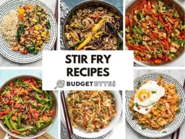 stir fry collage