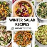 winter salad recipes collage