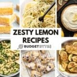 collage of lemon recipes
