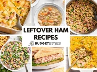 leftover ham recipes collage