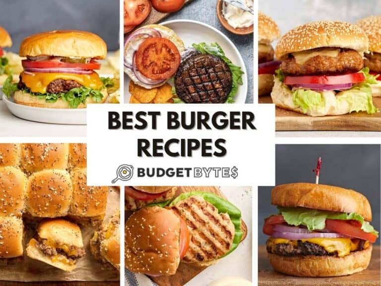 A collage of best burger recipes.